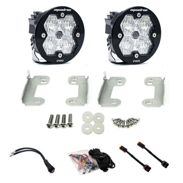 Baja Designs 18-25 JL/JT / 20-25 Gladiator Squadron-R Pro 2.0 Fog Pkt Kit OE Sahara Bmpr (WC) -Clear - 440050