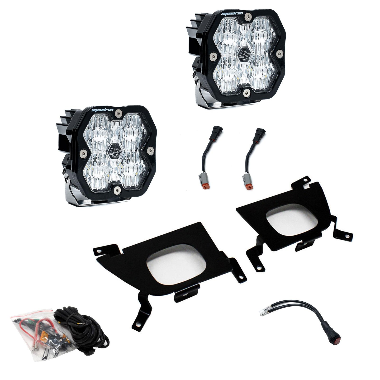 Baja Designs 19-22 Chevy 1500 / 20-22 2500/3500 Squadron Sport 2.0 Fog Pocket Kit (WC) - Clear - 440055