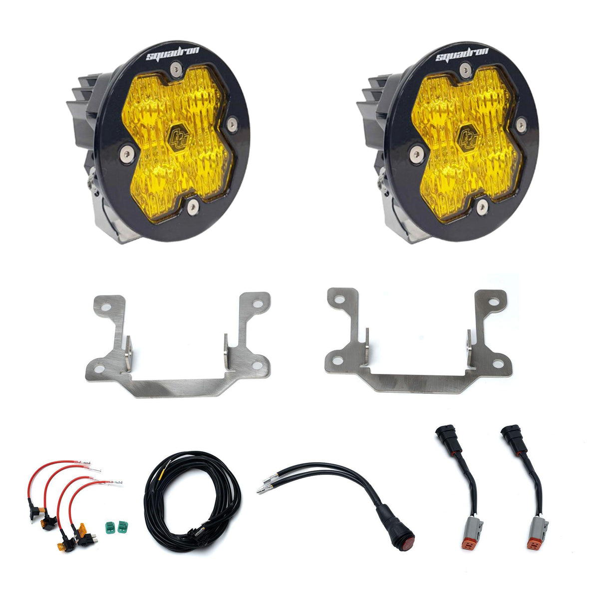 Baja Designs 14-17 Ford Fiesta ST / 13-17 Focus ST Squadron-R Sport 2.0 Fog Pkt Kit (WC) -Baja Amber - 440059