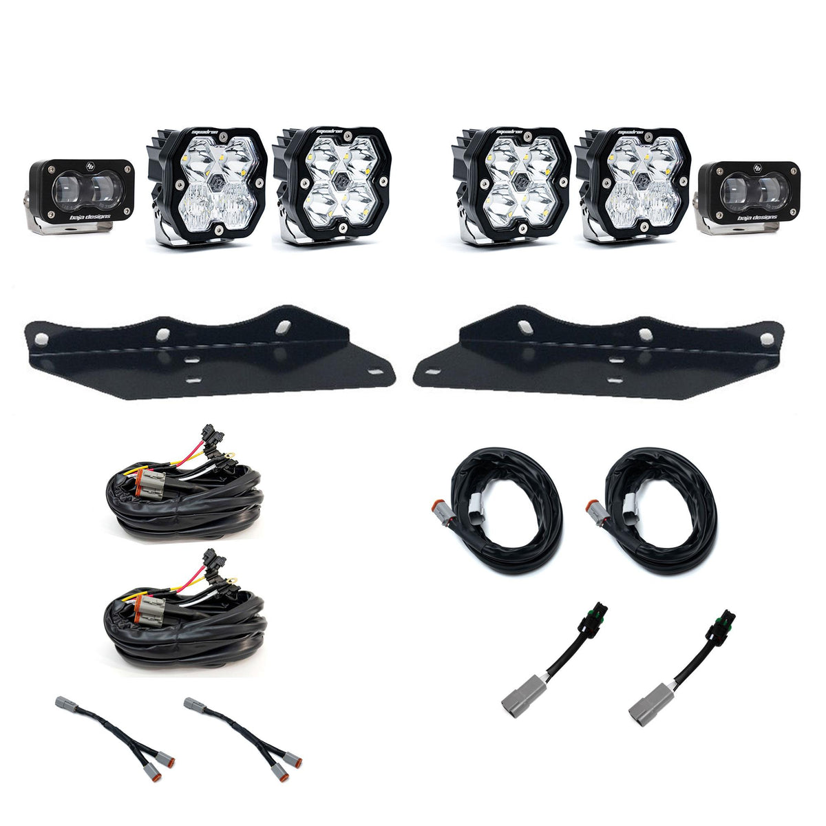 Baja Designs 17-20 Ford Raptor Squadron SAE 2.0/S2 Fog Pocket Kit Sportsman (SAE Fog) - Clear - 440062
