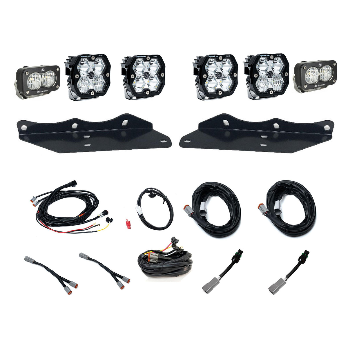 Baja Designs 17-20 Ford Raptor Squadron Pro 2.0/S2 Fog Pocket Kit (Multi Patterns) - Clear - 440065