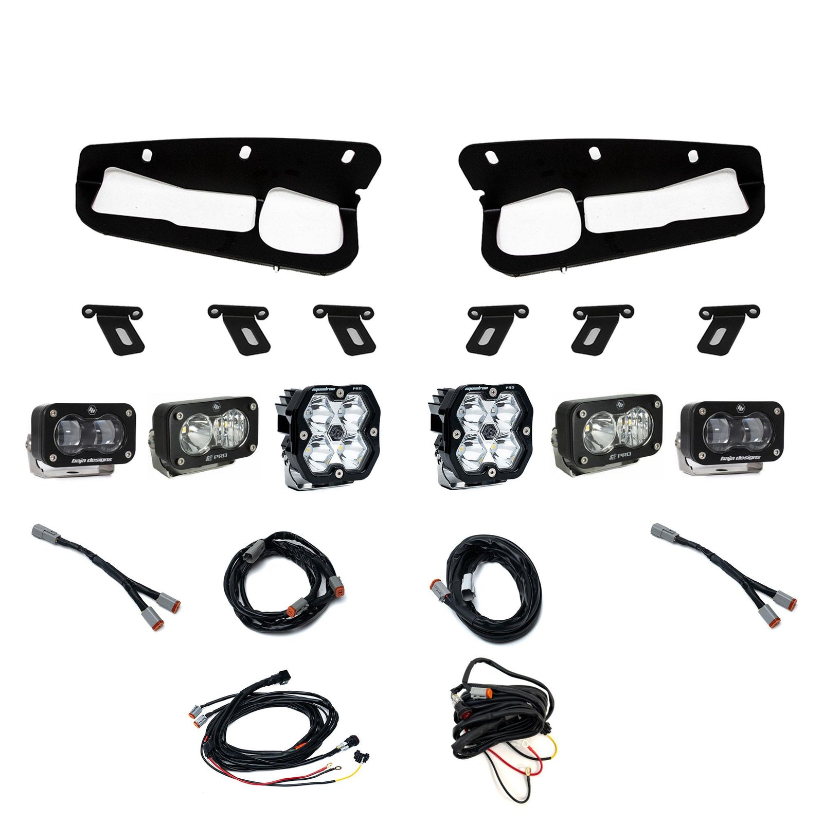 Baja Designs 21-25 Ford Bronco Squadron 2.0 Pro (Spot) / S2 SAE / S2 Pro D/C FPK Steel Bumper -Clear - 440082
