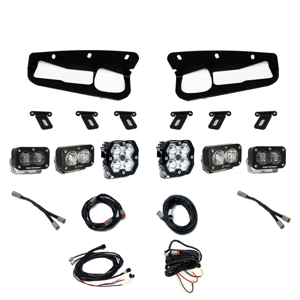 Baja Designs 21-25 Ford Bronco Squadron 2.0 Pro (Spot) / S2 SAE / S2 Pro D/C FPK Steel Bumper -Clear - 440082