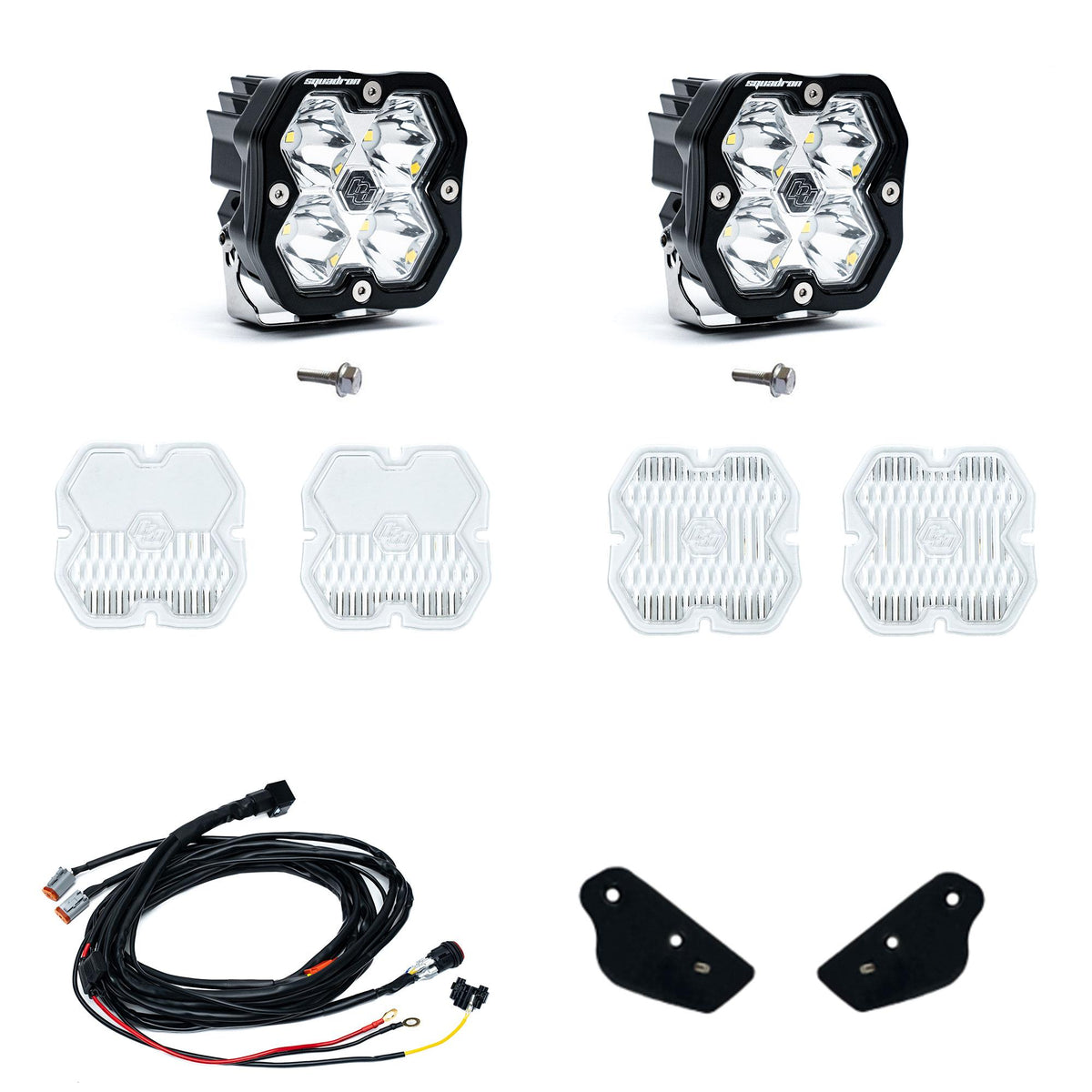 Baja Designs 21-25 Ford Bronco (22-25 Raptor) Squadron Sport 2.0 A-Pillar Kit Tgl (Spot) - Clear - 440088