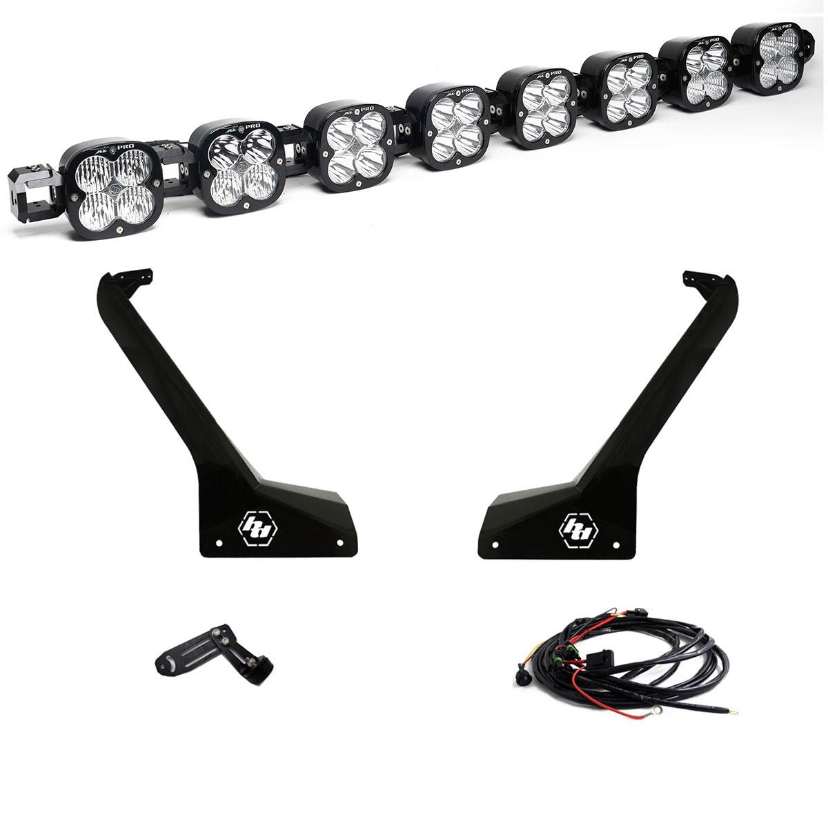 Baja Designs 20-26 Jeep Gladiator / 18-26 JL (excl. Rubicon, 392, 4XE) 8XL Linkable Roof Mount Kit - 447893