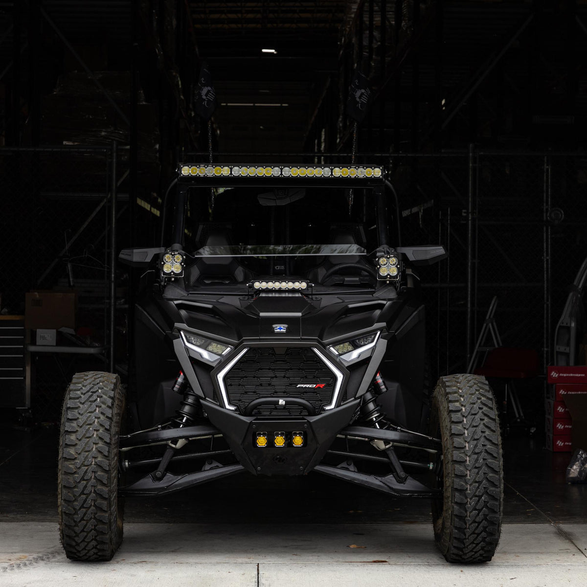 Baja Designs 2025 Polaris RZR Pro-R/S/XP S8 10in Light Bar Hood Mount Kit - Clear - 448299
