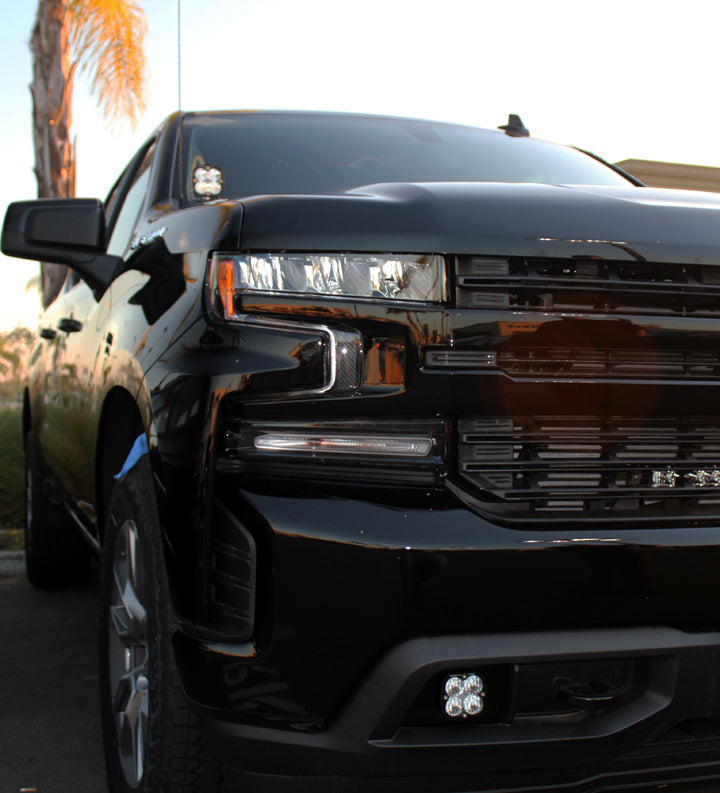 Baja Designs 2019+ Chevy Silverado 1500/2500/2500 HD SAE Amber Fog Pocket Kit - 447529