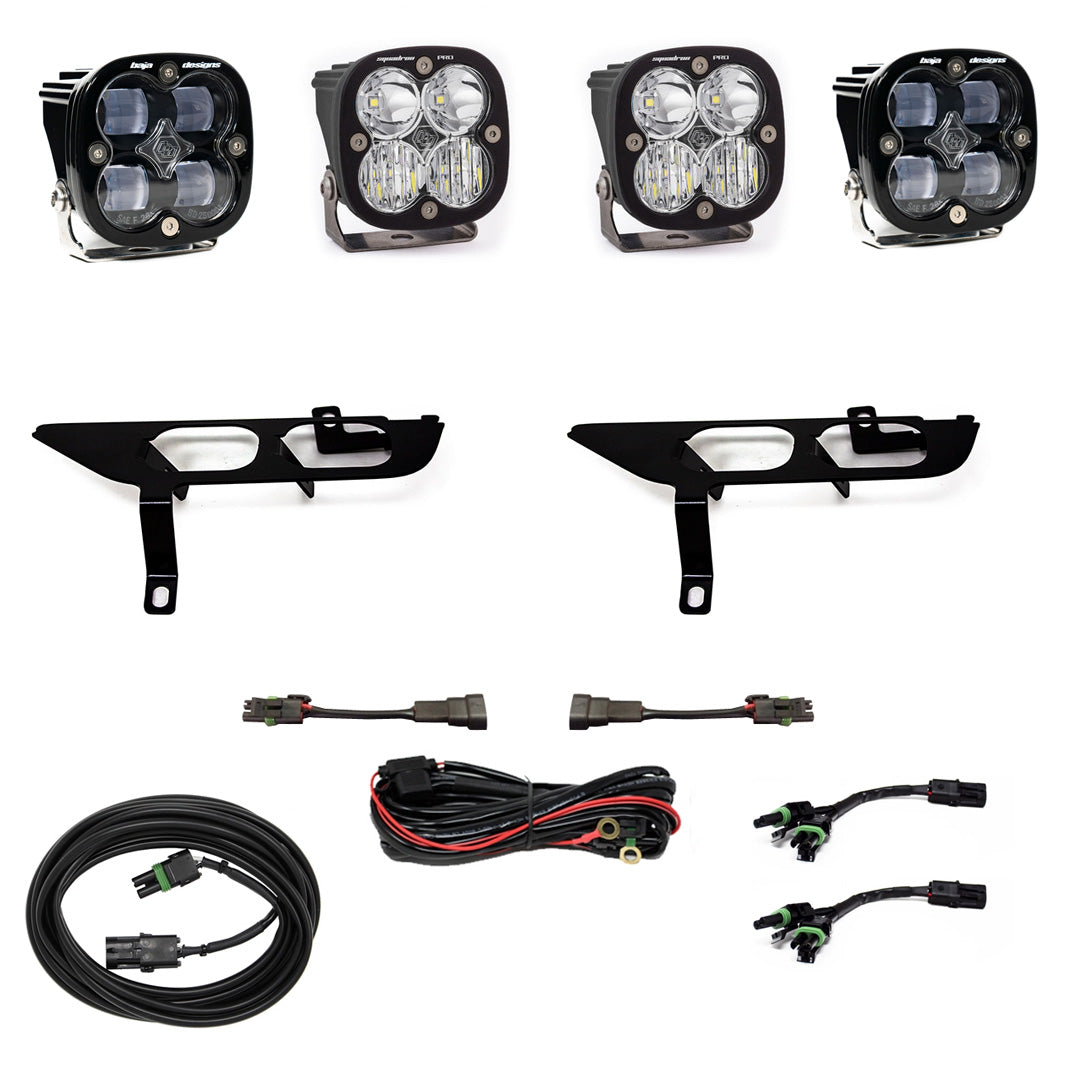 Baja Designs 2021+ Ford F150 Fog Pocket Kit SAE Clear Squadron Sport DC - 447697