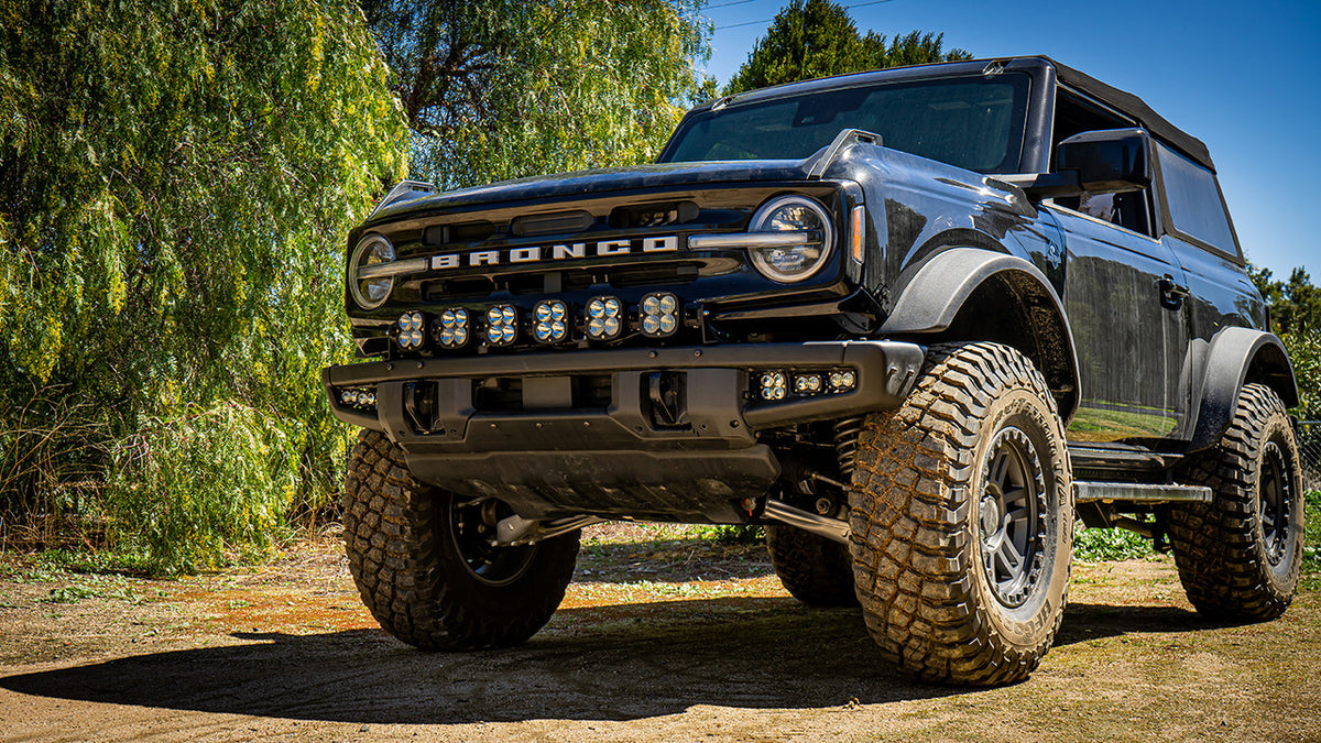 Baja Designs 2021+ Ford Bronco 6 XL Linkable Light Bar Kit Steel Bumper Mount w/Upfitter - 447750UP