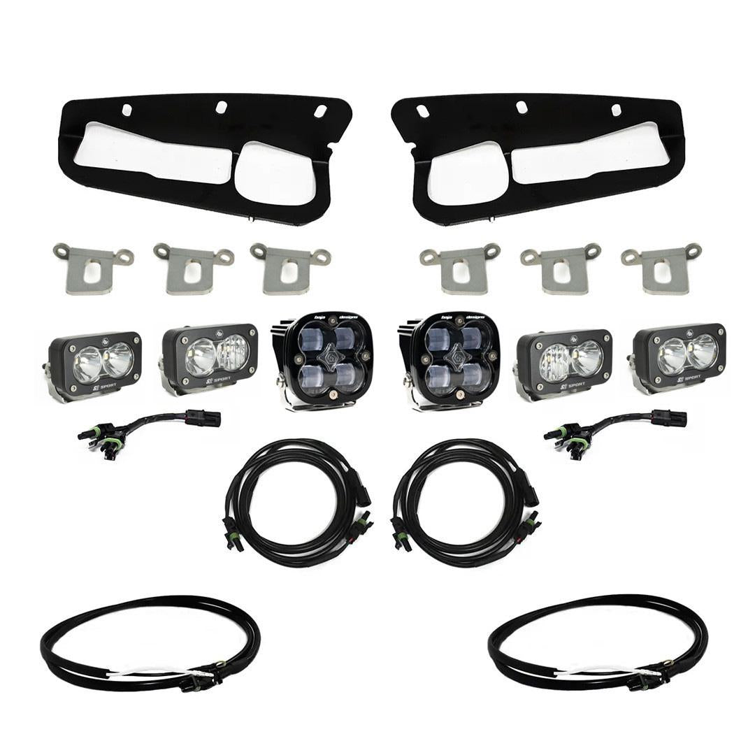 Baja Designs 2021+ Ford Bronco Clear SAE Fog Pocket Kit w/Upfitter - 447761UP