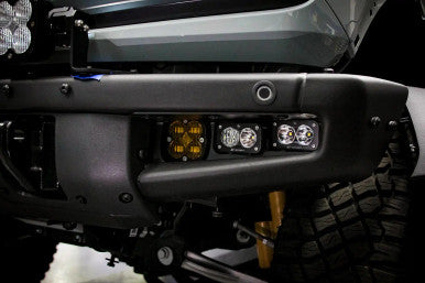 Baja Designs 2021+ Ford Bronco Amber SAE Fog Pocket Kit w/Upfitter - 447762UP