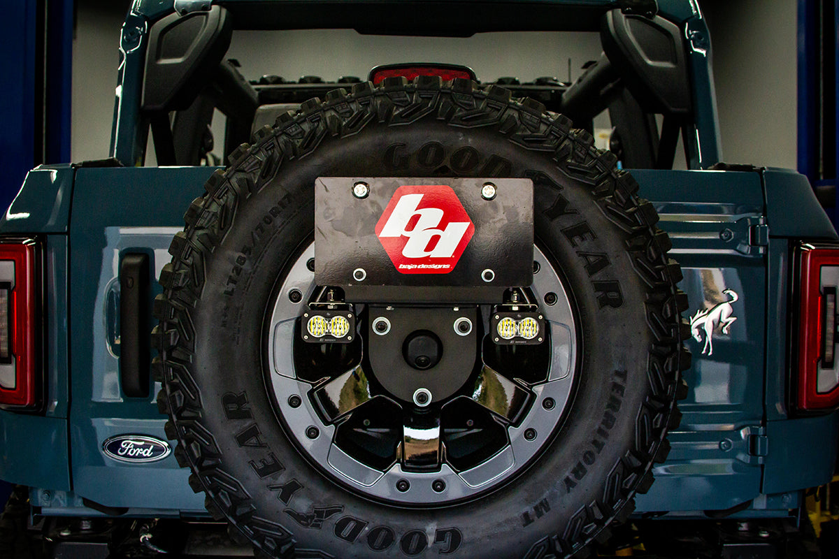 Baja Designs 2021+ Ford Bronco Dual S2 Sport W/C Reverse Kit w/Lic Plate w/Upfitter - 447764UP