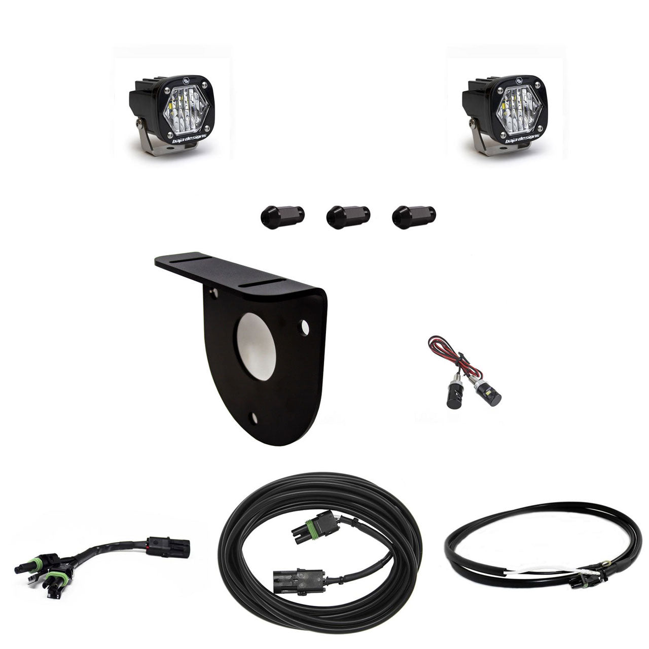 Baja Designs 2021+ Ford Bronco Dual S1 W/C Reverse Kit w/Upfitter - 447766UP