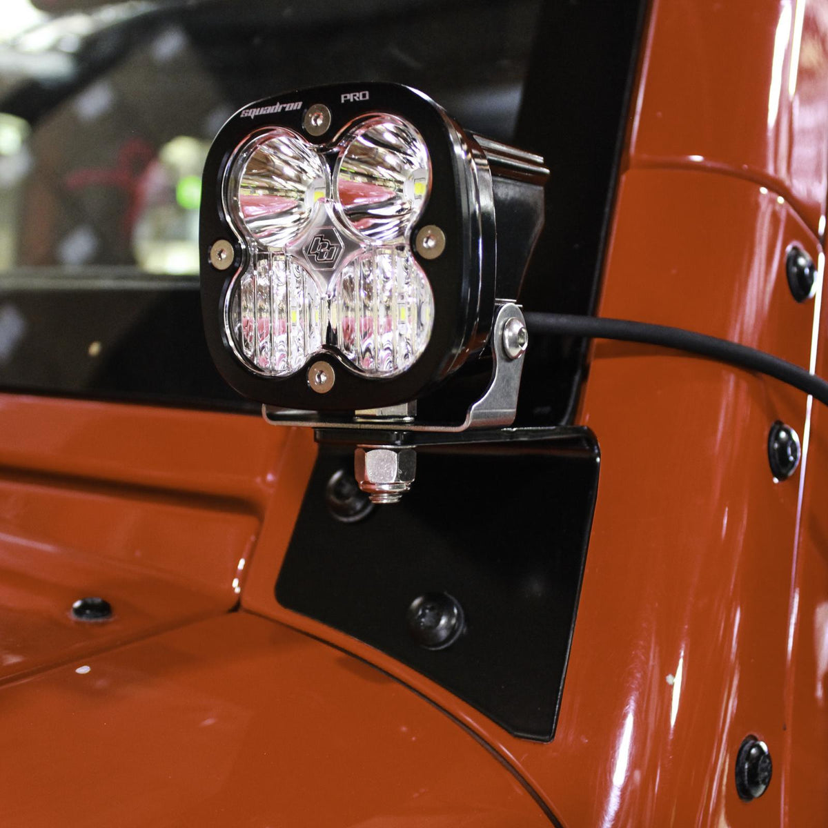 Baja Designs 07-18 Jeep Wrangler JK Squadron Pro Spot A-Pillar Kit LED Light Pods - White - 447797