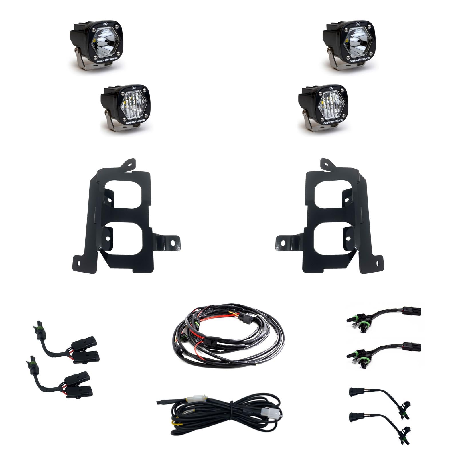 Baja Designs GMC 2020-22 Sierra 2500HD/3500HD S1 Dual Fog Pocket Light Kit - 447855