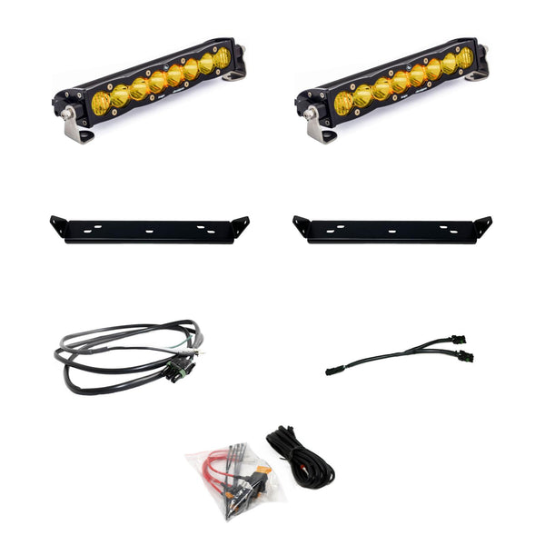 Baja Designs 2021+ Ford Raptor S8 Behind Grill Kit -10in. Amber D/C - 448066