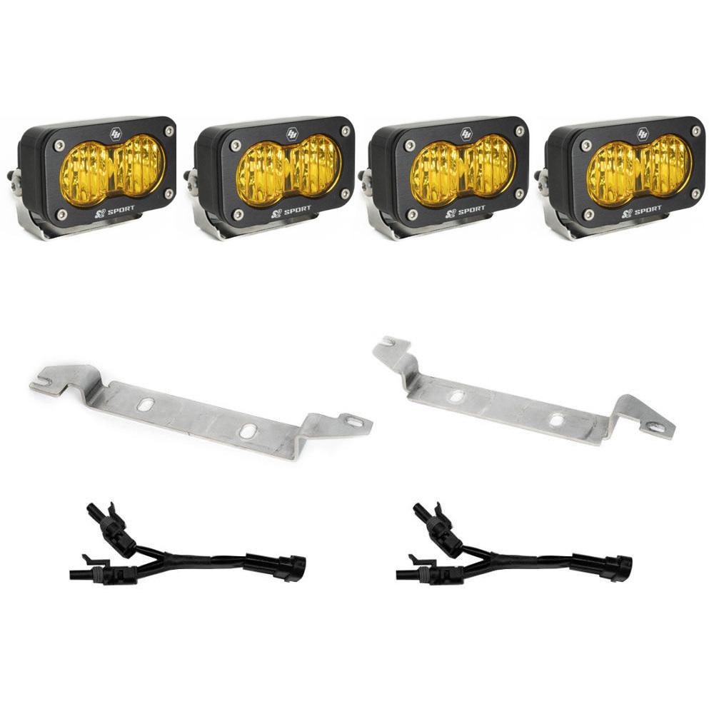 Baja Designs 2022+ Toyota Tundra S2 Sport Fog Pocket Kit - Baja Amber - 448081