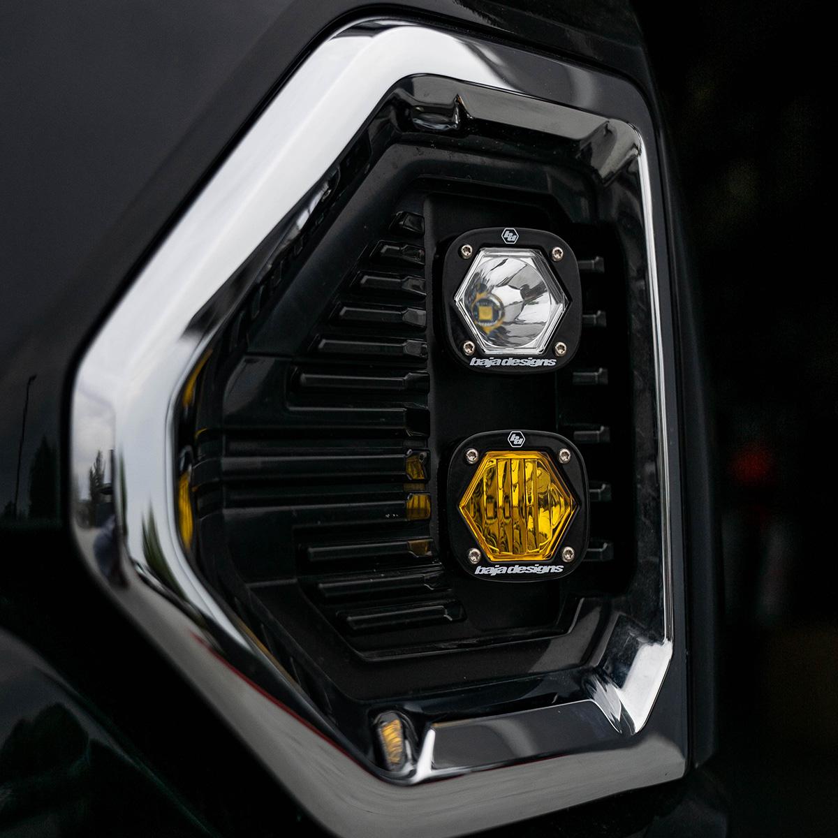 Baja Designs 19+ GMC 1500 S1 Fog Pocket Mount Kit Clear Spot / Amber Wide Cornering - 448084