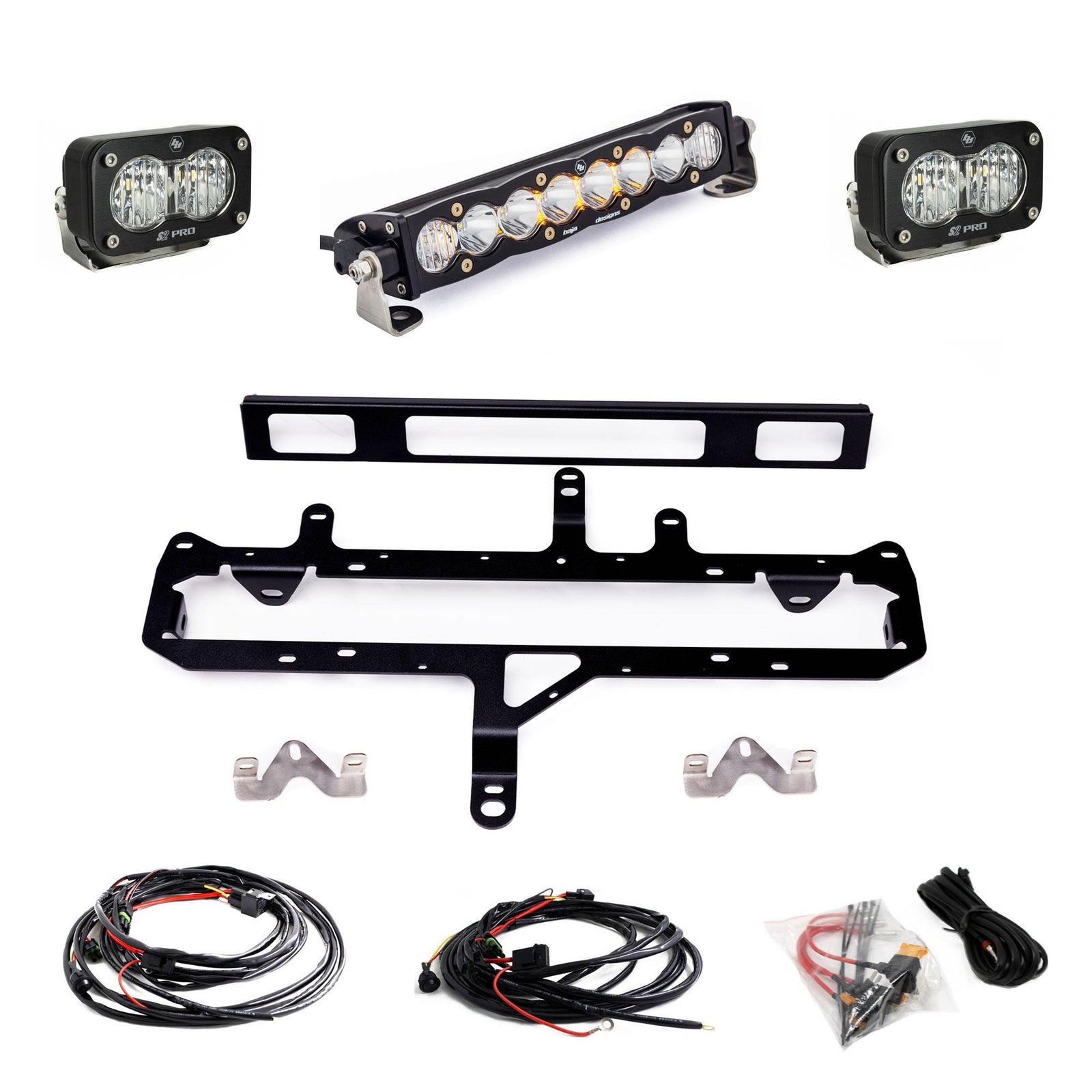 Baja Designs 2024+ Toyota Tacoma (Incl. TRD Pro) 10in. S8/S2 Pro Grille Kit - Clear - 448253
