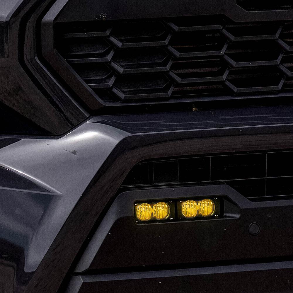 Baja Designs 2024+ Toyota Tacoma S2 Sport Dual Fog Pocket Light Kit - Baja Amber - 448259