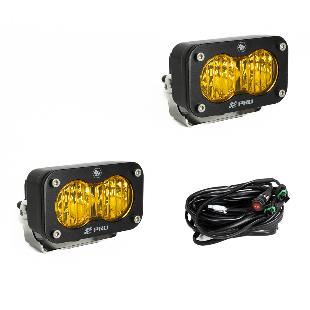 Baja Designs S2 Pro Wide Cornering Pair - LED Amber - 487815