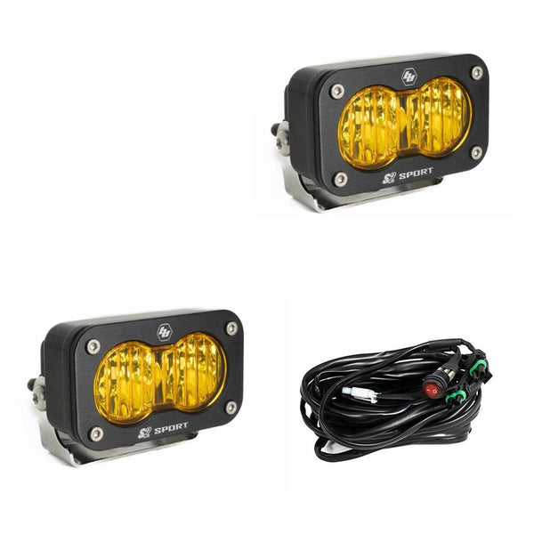 Baja Designs S2 Sport Wide Cornering Pattern Pair LED Work Light - Amber - 547815