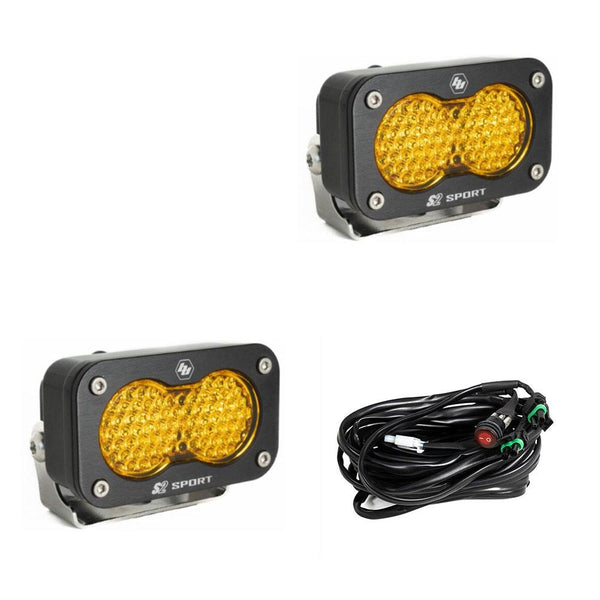 Baja Designs S2 Sport Work/Scene Pattern Pair LED Work Light - Amber - 547816