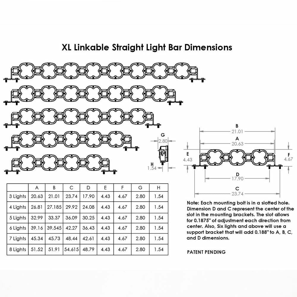 Baja Designs XL Linkable LED Light Bar - 4 XL Clear - 740002