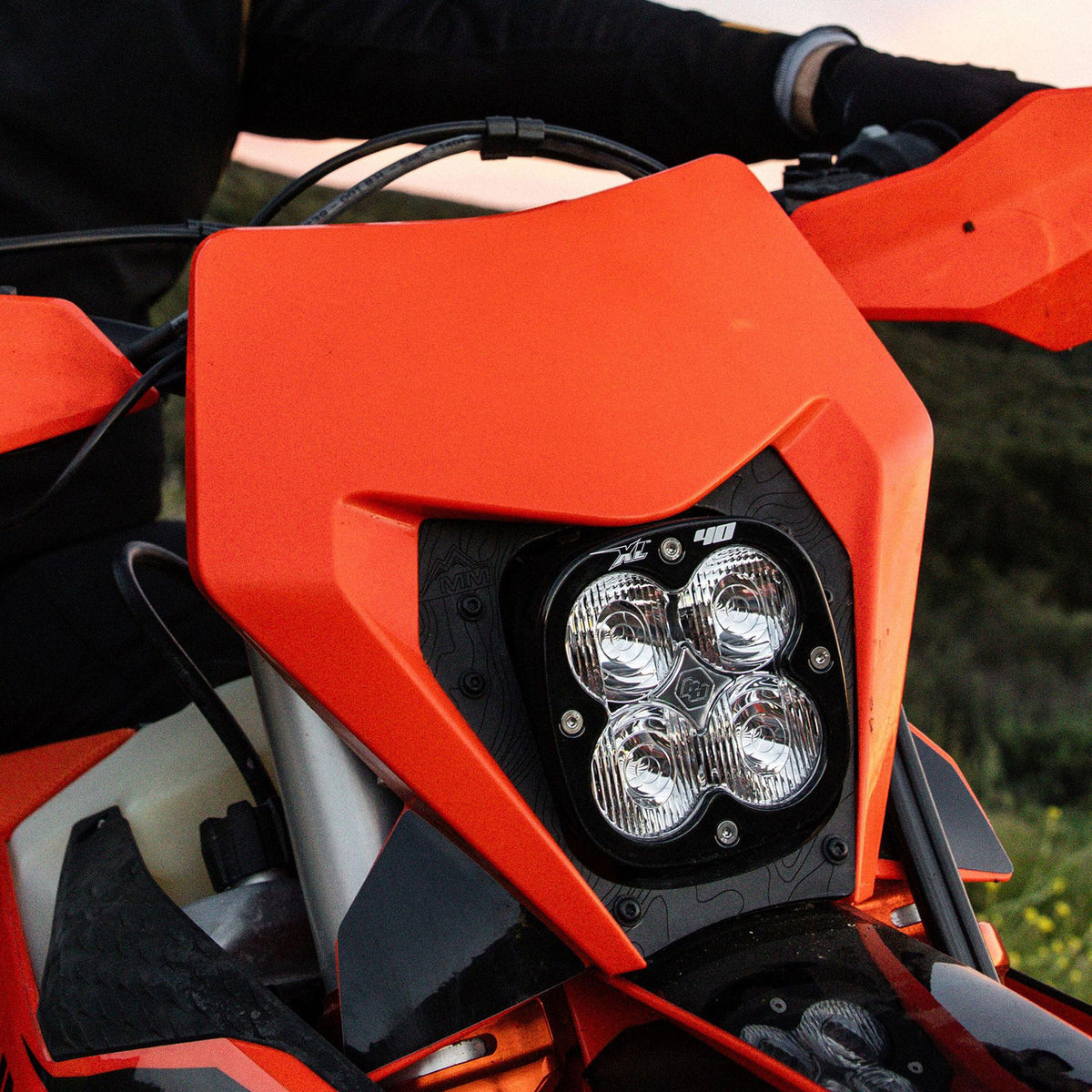 Baja Designs 2024+ KTM XL40 LED Headlight Kit w/Dimmer Trail Lens - Clear - 821004