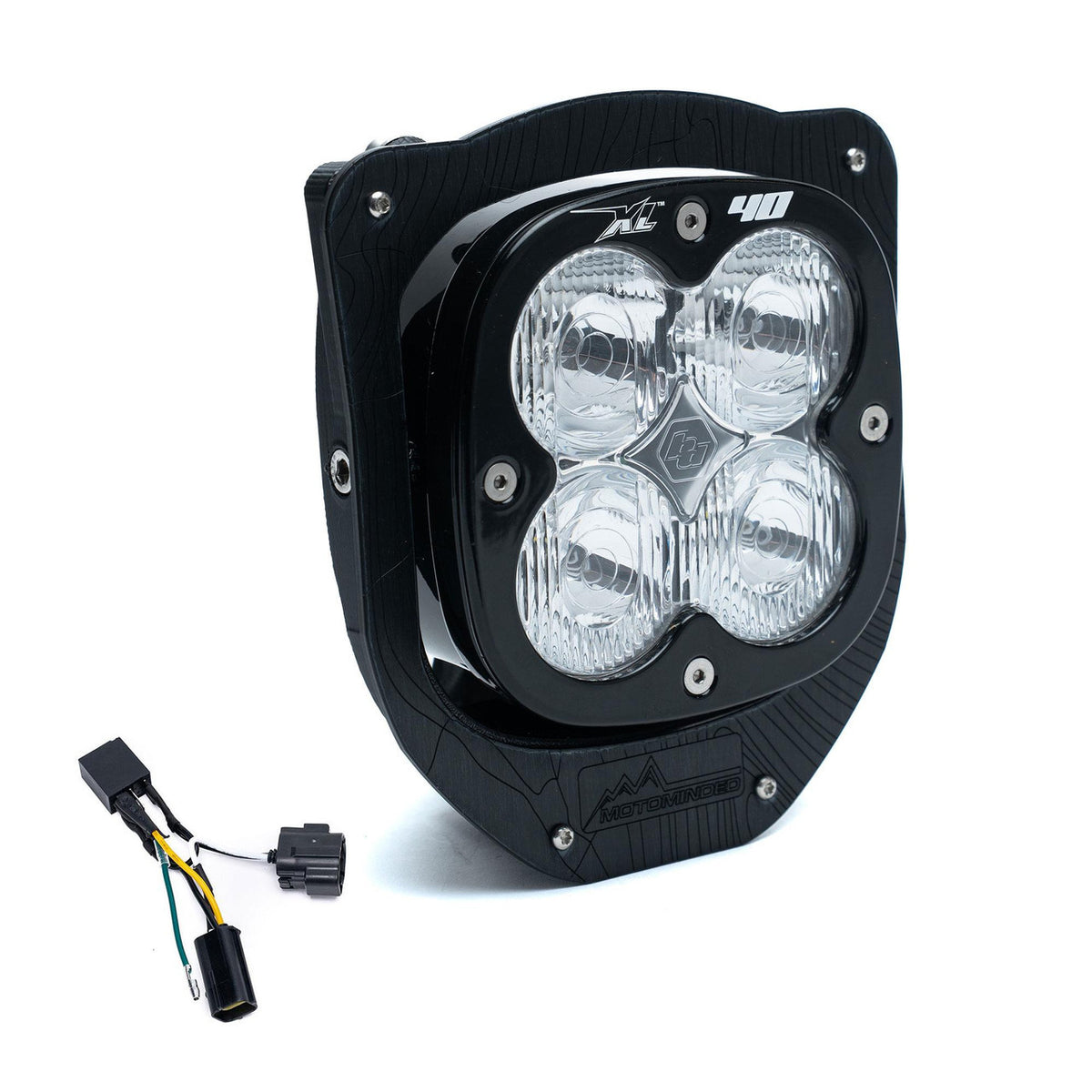 Baja Designs 2024+ Husqvarna XL40 LED Headlight Kit w/Hi-Low Harness Trail Lens - Clear - 821007
