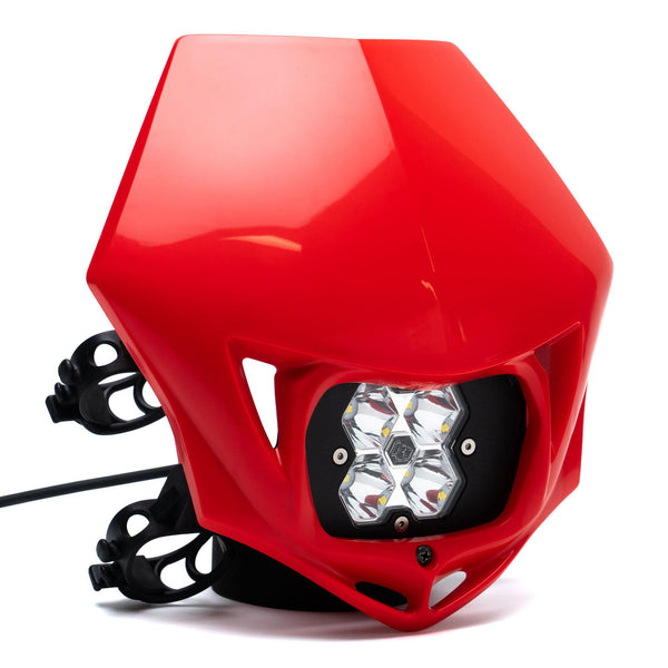 Baja Designs Squadron 2.0 Sport (Spot) - Clear A/C w/MC Race LED Light - Red - 8470004RAC