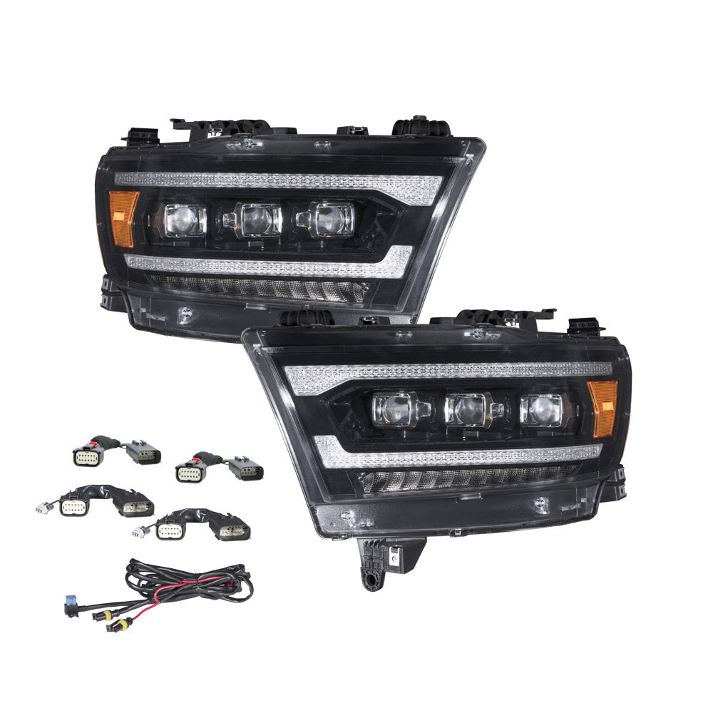 Form Lighting 2019-2024 Ram 1500 Sequential LED Projector Headlights (Pair) - FL0015