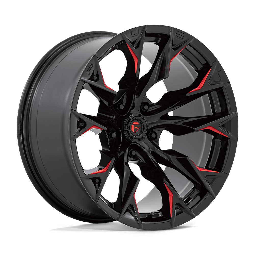 Fuel Off-Road Aluminum Wheels 20X10 Flame D823 Gloss Black Milled W/ Candy Red