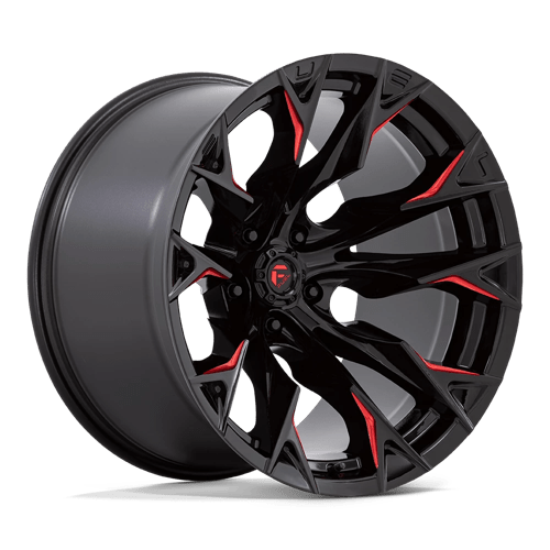 Fuel Off-Road Aluminum Wheels 20X12 Flame D823 Gloss Black Milled W/ Candy Red