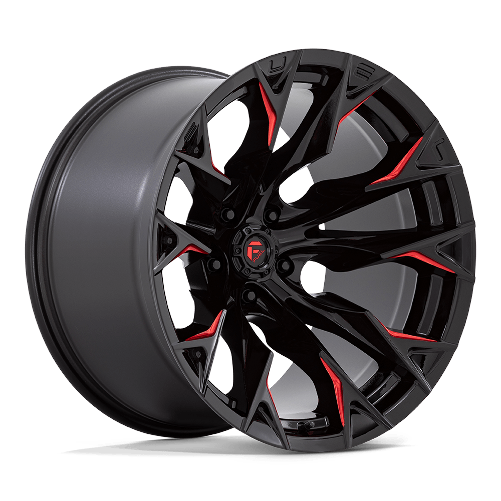 Fuel Off-Road Aluminum Wheels 20X12 Flame D823 Gloss Black Milled W/ Candy Red