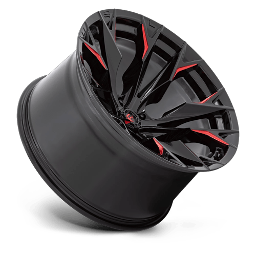 Fuel Off-Road Aluminum Wheels 22X12 Flame D823 Gloss Black Milled W/ Candy Red
