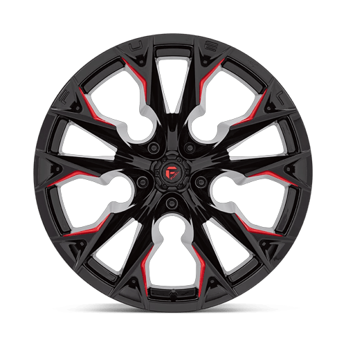 Fuel Off-Road D823 22X12 Gloss Black Milled W/ Candy Red 5x127 -44mm