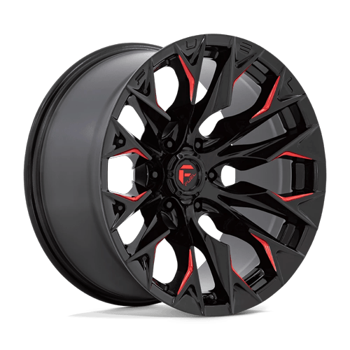 Fuel Off-Road Aluminum Wheels 20X10 Flame D823 Gloss Black Milled W/ Candy Red