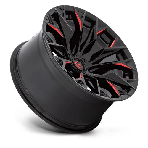 Fuel Off-Road D823 20X9 Gloss Black Milled W/ Candy Red 5x127 +1mm