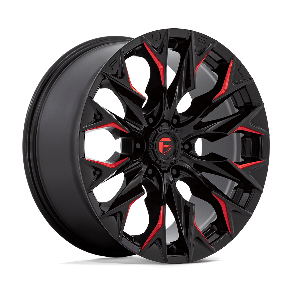 Fuel Off-Road D823 20X9 Gloss Black Milled W/ Candy Red 6x135 +20mm