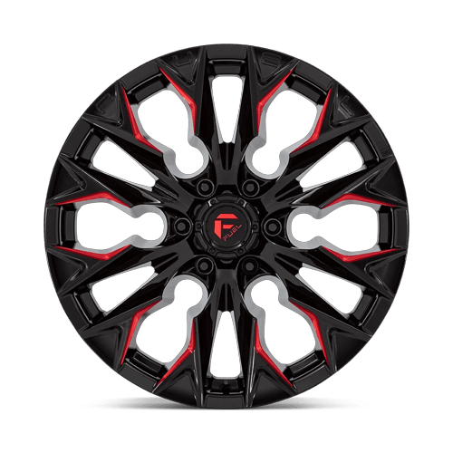 Fuel Off-Road D823 20X9 Gloss Black Milled W/ Candy Red 6x135 +20mm