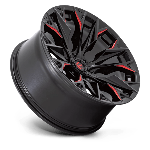 Fuel Off-Road Aluminum Wheels 22X10 Flame D823 Gloss Black Milled W/ Candy Red