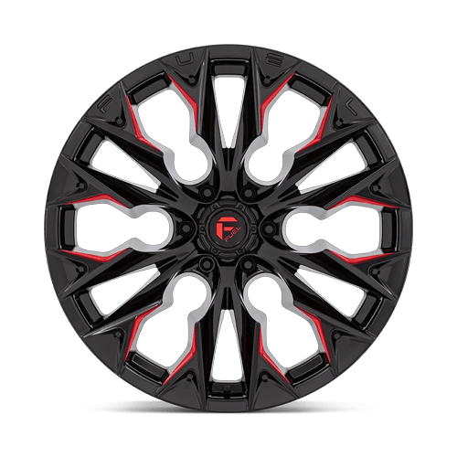 Fuel Off-Road Aluminum Wheels 22X10 Flame D823 Gloss Black Milled W/ Candy Red