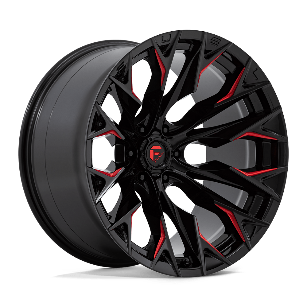 Fuel Off-Road D823 22X12 Gloss Black Milled W/ Candy Red 6x139.7 -44mm