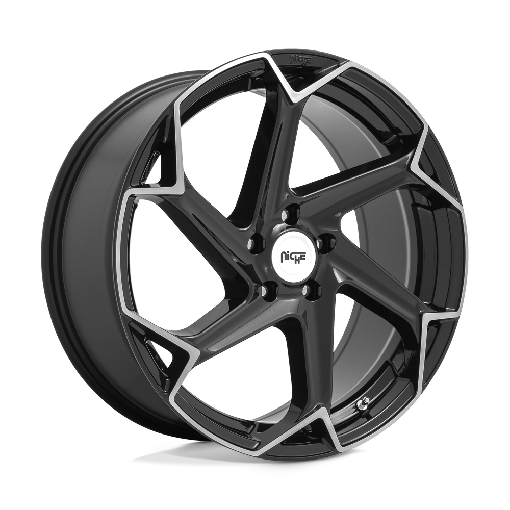 Niche 1PC M255 Flash 20X10.5 5X112 +40MM Gloss Black Brushed