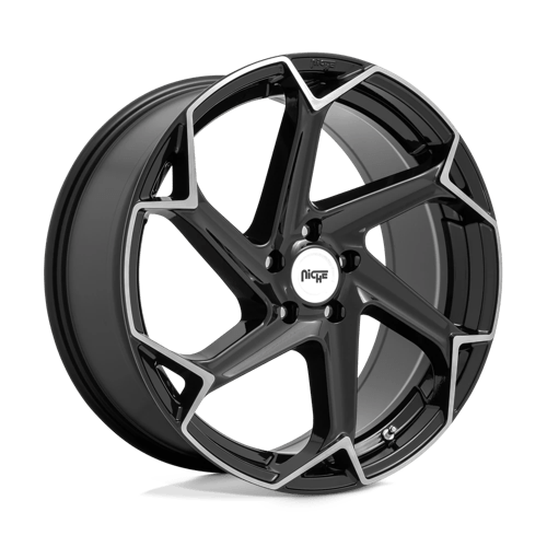 Niche 1PC M255 Flash 20X10.5 5X115 +20MM Gloss Black Brushed