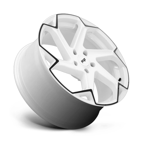Niche 1PC M257 Flash 20X10.5 5X112 +40MM Gloss White W/ Black