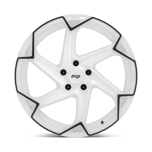 Niche 1PC M257 Flash 20X9 5X112 +38MM Gloss White W/ Black