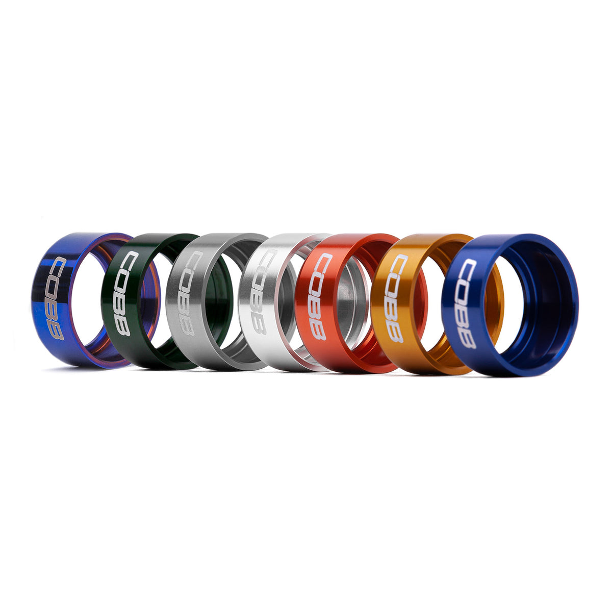 COBB Knob Trim Rings for Focus ST/Fiesta ST &amp; BRZ/GR86 - Blue Anodized - FOR-001-444-BLUE