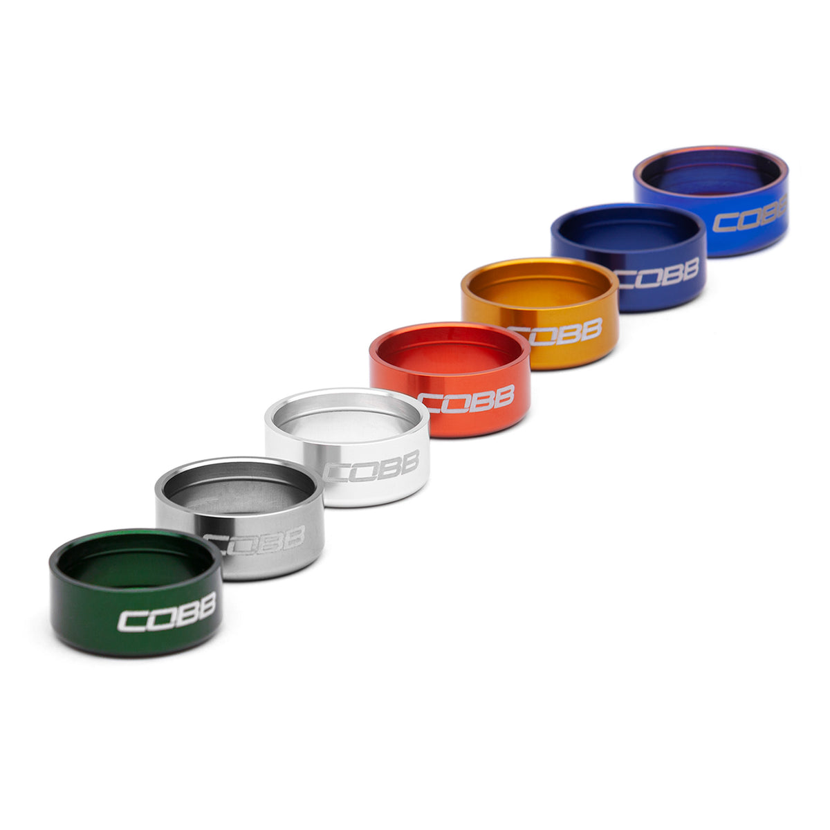 COBB Knob Trim Rings for Focus ST/Fiesta ST &amp; BRZ/GR86 - Blue Anodized - FOR-001-444-BLUE